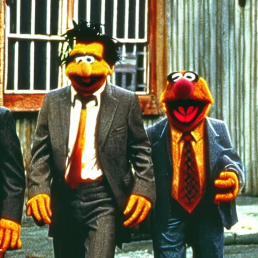 Image similar to muppets in the film reservoir dogs