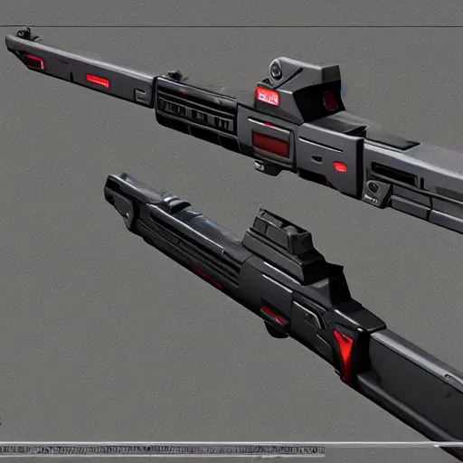 Prompt: A practical photon rifle from the game Phantasy Star Online 2, HDRI, in game render, trending on artstation