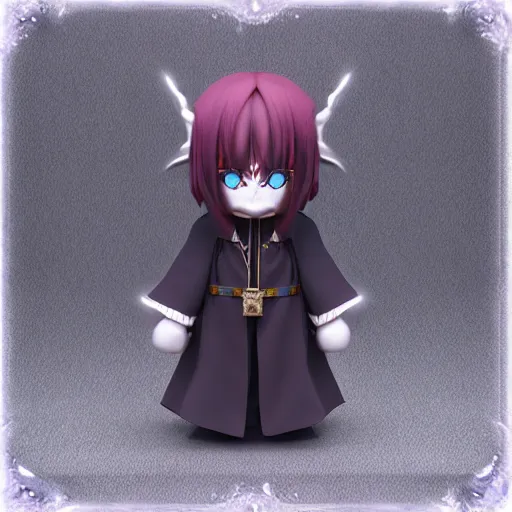 Prompt: cute fumo plush of the priest of the undying ones, eldritch summoner, vray