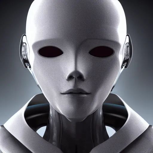 Prompt: humanoid creature with chrome body made from gray jelly smooth face no eyes no nose no mouth asexual, cyberpunk, realistic, high definition, many details, symmetrical face, realistic eyes, unreal engine art 5 - H780