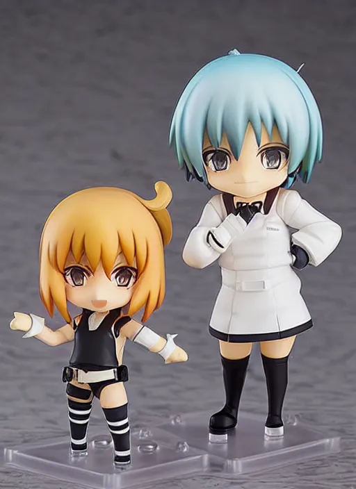 Prompt: an anime nendoroid of rock and marty figurine, detailed product photo