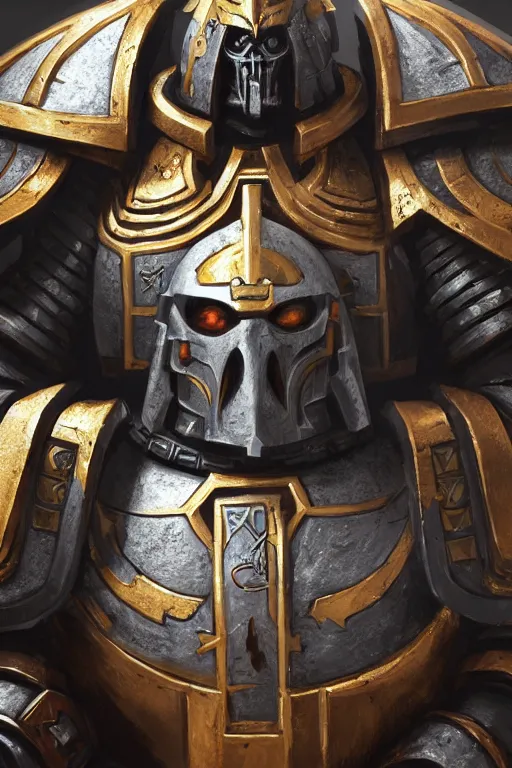 Image similar to armor portrait heros warhammer 4 0 k horus heresy fanart - the primarchs emperor by johannes helgeson animated with vfx concept artist & illustrator global illumination ray tracing hdr fanart arstation zbrush central hardmesh 8 k octane renderer comics stylized