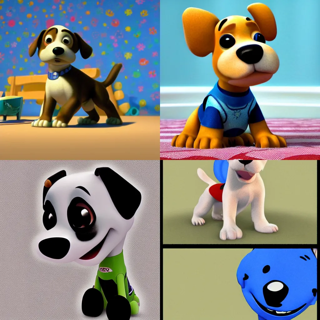 Prompt: puppy Pixar style