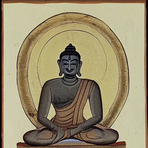 Image similar to steve jobs as buddha shakyamuni meditating in the lotus position, india, bihar, probably kurkihar, pala dynasty, c. 1 0 0 0 ad, black stone