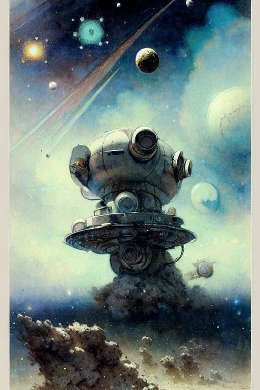 Prompt: ( ( ( ( ( 1 9 5 0 s retro science fiction outer space landscape. muted colors. ) ) ) ) ) by jean - baptiste monge!!!!!!!!!!!!!!!!!!!!!!!!!!!!!!