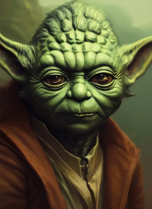 Image similar to highly detailed portrait yoda in gta v stephen bliss unreal engine fantasy art by greg rutkowski loish rhads ferdinand knab makoto shinkai lois van baarle ilya kuvshinov rossdraws tom bagshaw global illumination radiant light detailed intricate environment