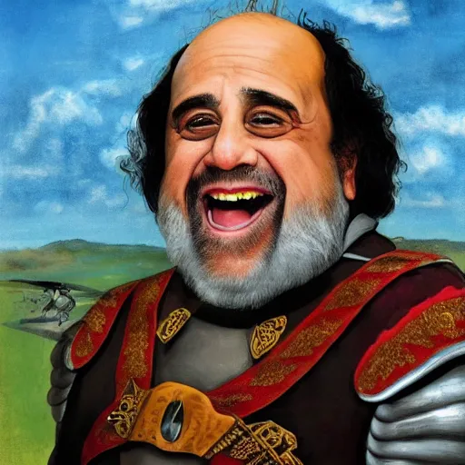 Image similar to portrait of Danny DeVito as a Spanish conquistador