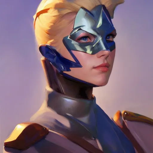 Prompt: greg manchess portrait painting of emma grace frost overwatch character, medium shot, asymmetrical, profile picture, organic painting, sunny day, matte painting, bold shapes, hard edges, street art, trending on artstation, by huang guangjian and gil elvgren and sachin teng