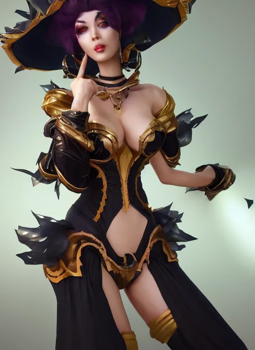 Image similar to leblanc, from league of legends, kebaya corse, au naturel, hyper detailed, digital art, trending in artstation, cinematic lighting, studio quality, smooth render, unreal engine 5 rendered, octane rendered, art style by klimt and nixeu and ian sprigger and wlop and krenz cushart