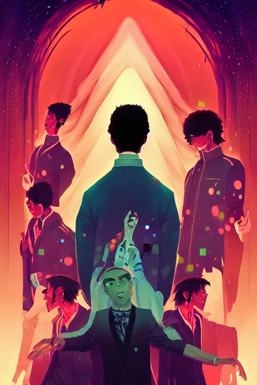 Image similar to A fever of the night, a grime tale of the night fever by the brothers guild, digital painting, artstation, ristan Eaton, victo ngai, artgerm, RHADS, ross draws, anime styled