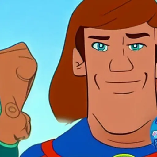 Image similar to a still of john cena in an episode of scooby - doo,