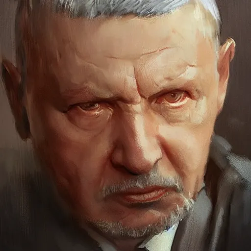 Prompt: jarosław kaczynski by greg rutkowski