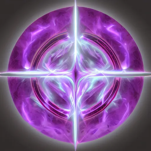 Prompt: a shield of purple energy, emanating and flowing energy, skill ability art