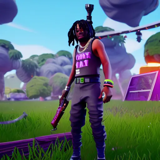 Image similar to Chief Keef in Fortnite 4K quality