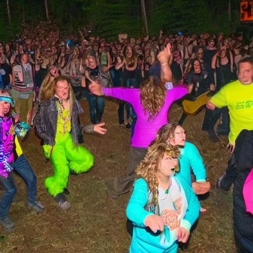 Image similar to sasquatch bigfoot dance party rave