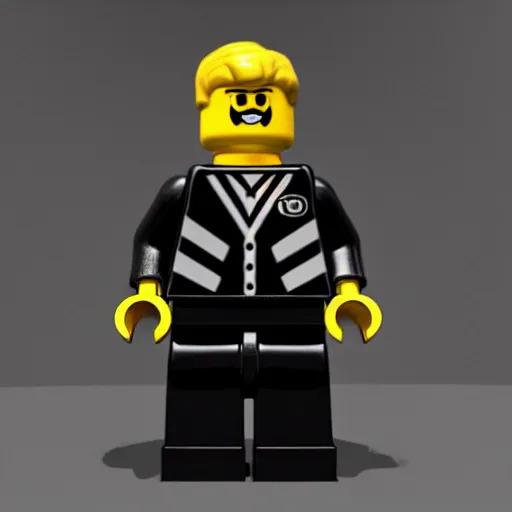 Prompt: lego figure of angry men in black Adidas tracksuit, ultra realistic, macro, soft light, macro, 8k
