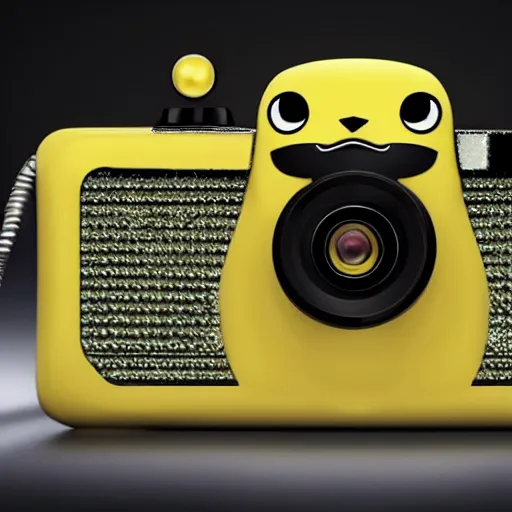 Prompt: a camera that looks like pikachu