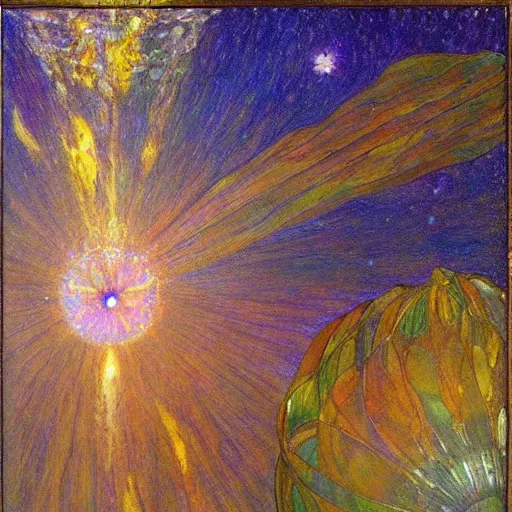 Image similar to Liminal space in outer space by Louis Comfort Tiffany