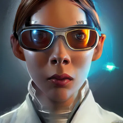 Image similar to concept art of scifi elite scientist by jama jurabaev, portrait, extremely detailed, studio light, trending on artstation, high quality, brush stroke