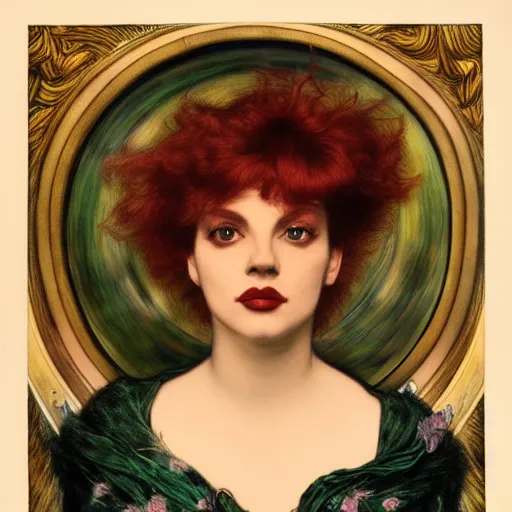 Image similar to portrait of a hybrid of judy garland and lady gaga, holman hunt, john william waterhouse, kilian eng, rosetti, john everett millais, william holman hunt, 4 k