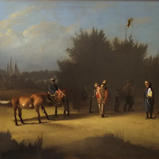 Image similar to a painting in the style of aelbert cuyp.