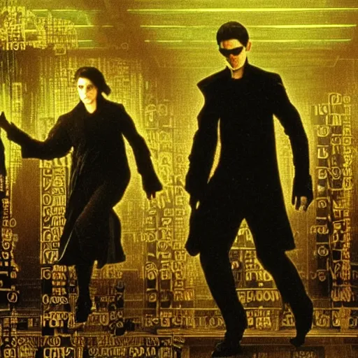 Prompt: scene from The Matrix (1909)