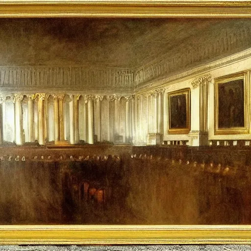 Image similar to supreme court dark painting by turner