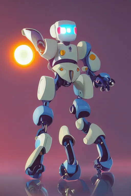 Image similar to metabots medabots medarotto medarot robot minimalist comics, behance hd by jesper ejsing, by rhads, makoto shinkai and lois van baarle, ilya kuvshinov, rossdraws global illumination ray tracing hdr radiating a glowing aura