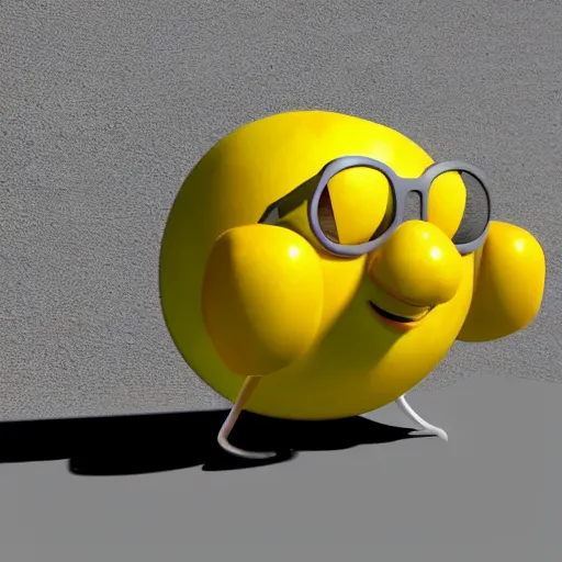 Prompt: Pixar character, lemon with sunglasses on, high detailed, 3d render