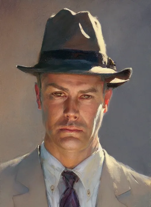 Image similar to a highly detailed beautiful portrait of a detective, by gregory manchess, james gurney, james jean