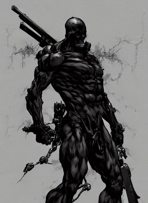 Image similar to Grim Reaper, god of rot. In style of Yoji Shinkawa and Hyung-tae Kim, trending on ArtStation, dark fantasy, great composition, concept art, highly detailed, dynamic pose.