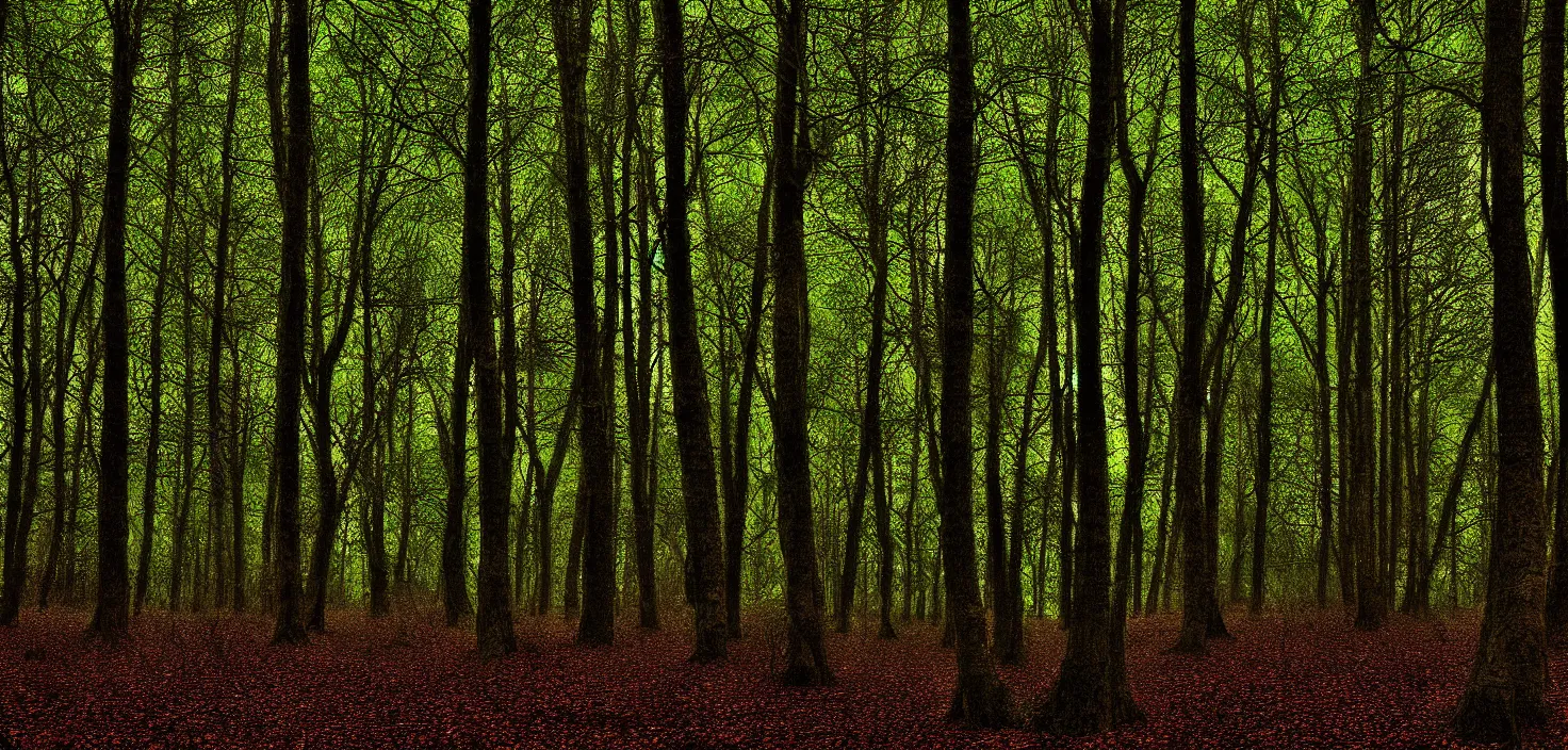 Prompt: dark forest by deschamps eric