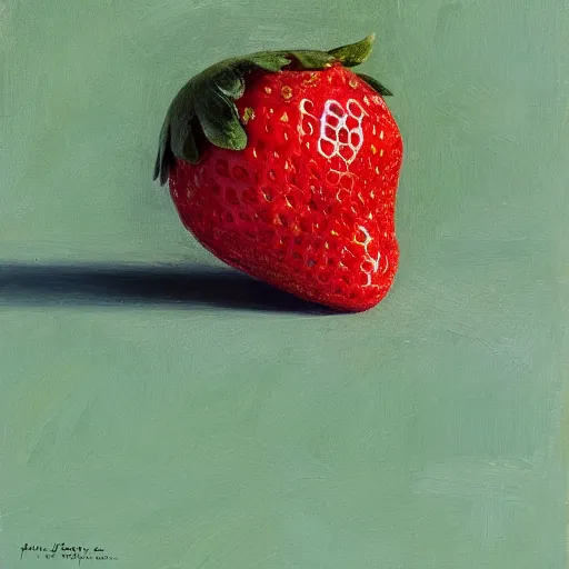 Prompt: a strawberry covered by human eyes, eyes looking at viewers, painting, old, soft lighting.