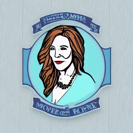 Image similar to schitts creek catherine o'hara as moira, sticker - art, svg vector, adobe - illustrator