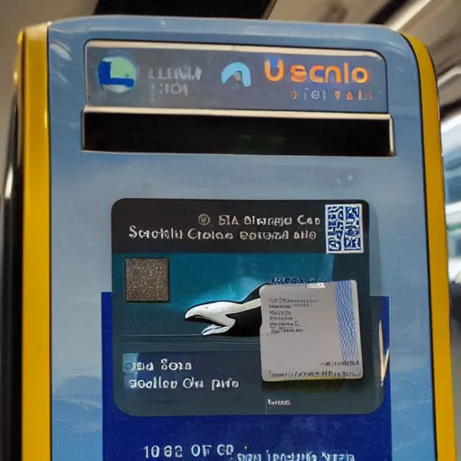 Prompt: a seattle public transit orca card