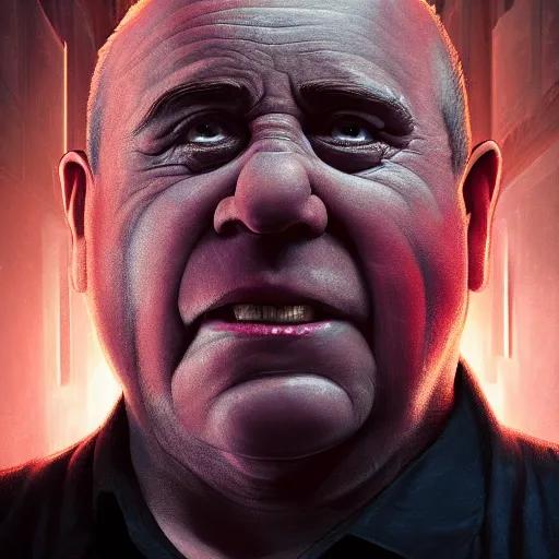 Image similar to hyperrealistic mixed media high resolution image of Danny DeVito in Total Recall as an alien, stunning 3d render inspired art by István Sándorfi and Greg Rutkowski and Unreal Engine, perfect symmetry, dim volumetric lighting, 8k octane beautifully detailed render, post-processing, extremely hyper-detailed, intricate, epic composition, highly detailed attributes, highly detailed atmosphere, full body shot, cinematic lighting, masterpiece, trending on artstation, very very detailed, masterpiece, stunning, flawless structure, lifelike texture, perfection,