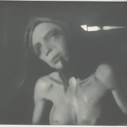 Image similar to polaroid of candid female orc by Tarkovsky