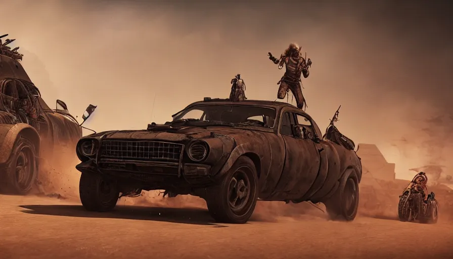 Prompt: Mad Max on PS1, hyperdetailed, artstation, cgsociety, 8k