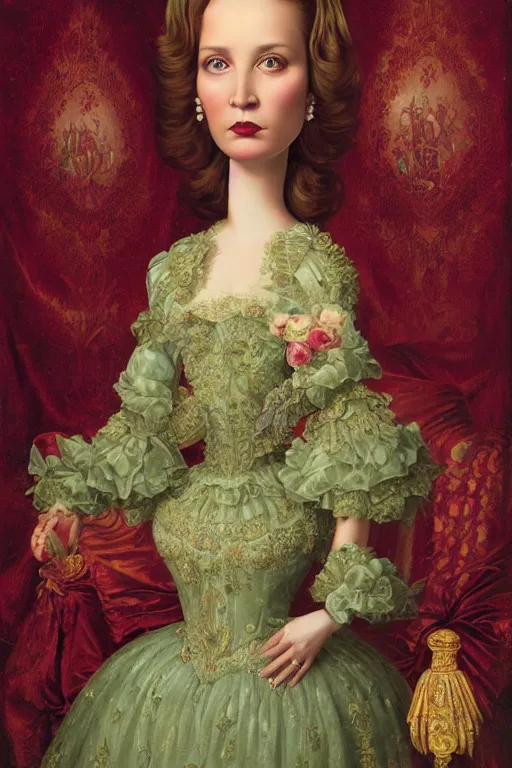 Image similar to segolene royale painted by mark ryden