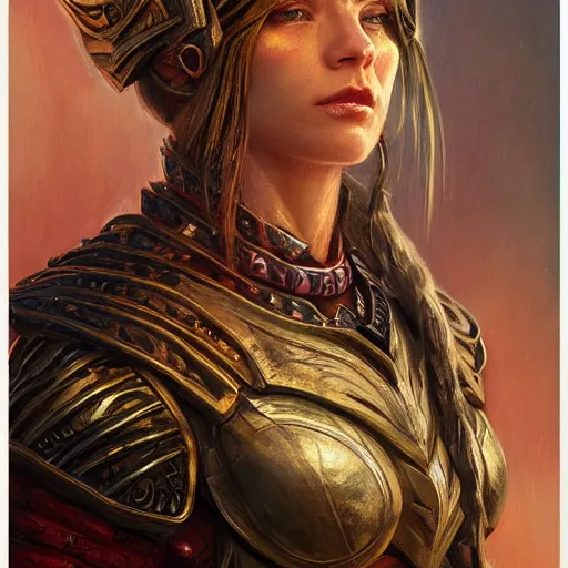 Image similar to the female flame knight as a realistic d & d fantasy character, closeup portrait art by donato giancola and greg rutkowski, vintage retro, realistic face, digital art, trending on artstation, symmetry!!