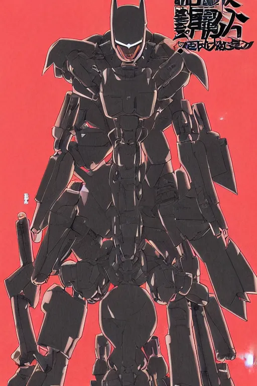 Image similar to professionally drawn seinen mature horror mecha horror action manga comic cover about batman, full color, beautifully drawn coherent professional, drawn by ilya kuvshinov, ilya kuvshinov, and hiromu arakawa and tsutomu nihei. japanese script kanji hiragana on the cover. simplistic minimalist cover art. stylized stylistic.