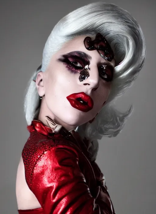 Image similar to lady gaga by nick knight, born this way, born this way album, red weapon 8 k s 3 5, cooke anamorphic / i lenses, highly detailed, cinematic lighting