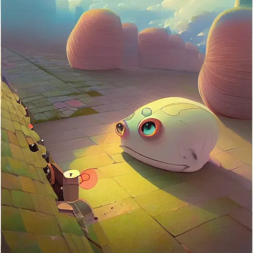 Image similar to cartoon face gediminas pranckevicius from all perspectives by rhads, makoto shinkai and lois van baarle, ilya kuvshinov, rossdraws global illumination