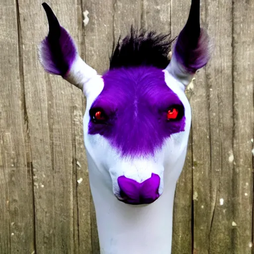 Prompt: one eyed one horn flying purple people eater