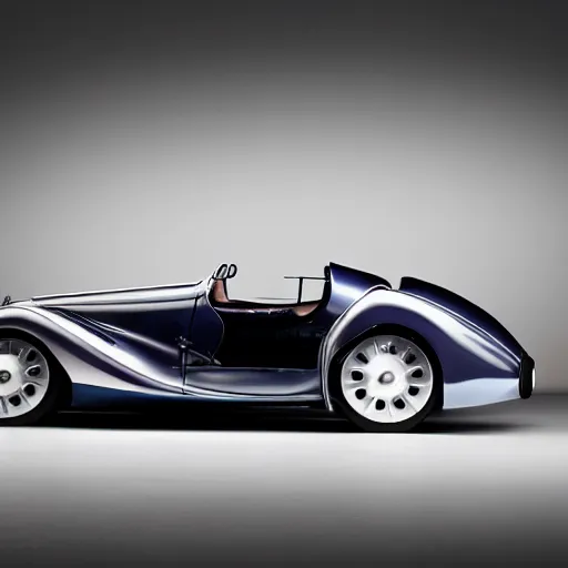 Image similar to a 2 0 2 5 bugatti type 5 7 sc atlantic concept, studio lighting