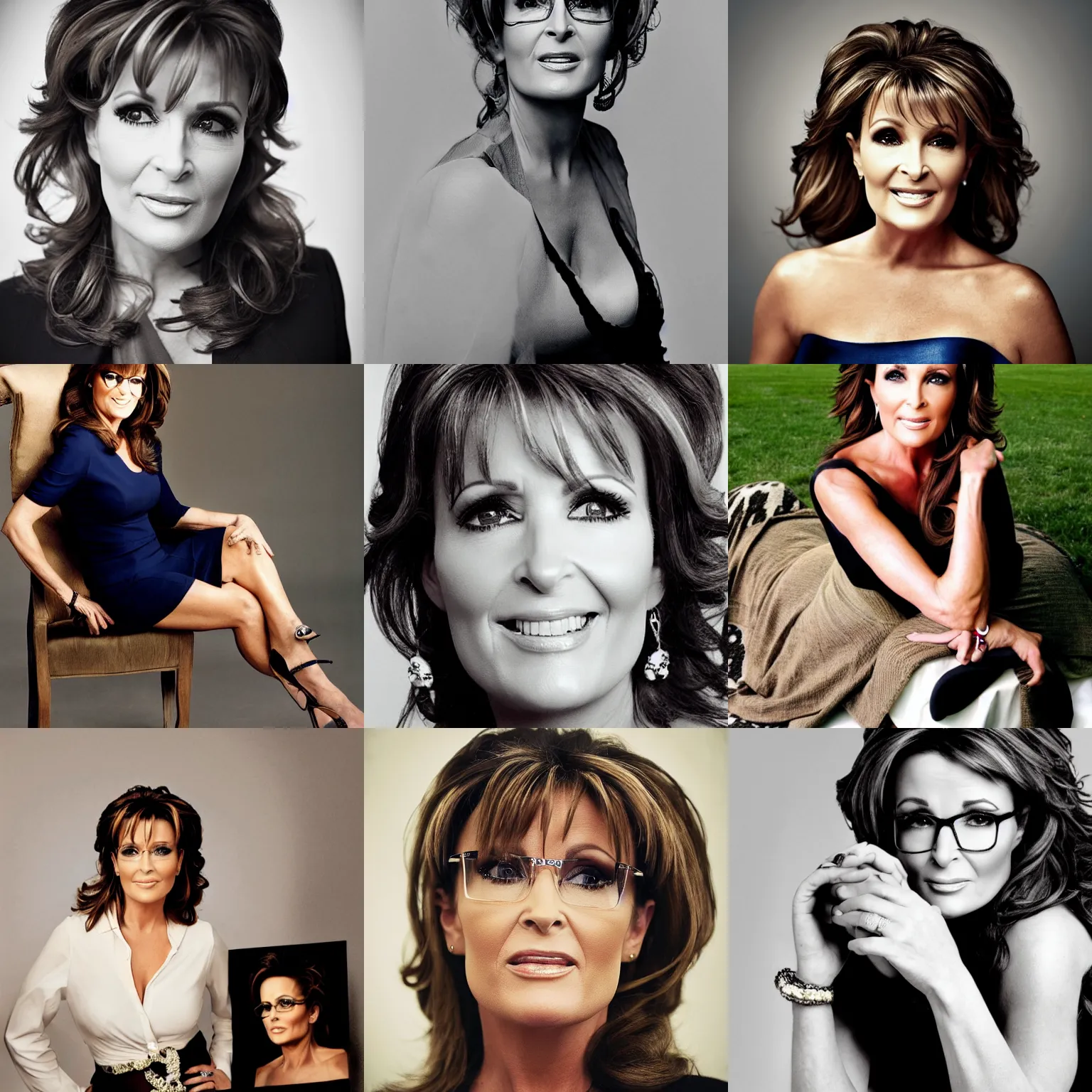 Prompt: Sarah Palin, fashion photography