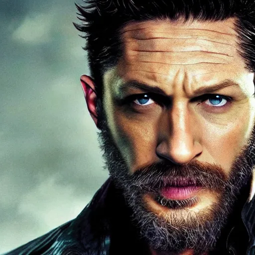 Image similar to tom hardy as wolverine 4 k detailed super realistic