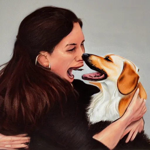 Image similar to eden ben zaken eating a dog, photorealistic, detailed