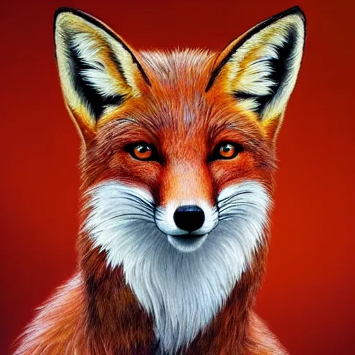 Image similar to perfectly-centered-Portrait-full-shot of a fox, wearing a santa hat, intricate, elegant, super highly detailed, professional digital painting, artstation, concept art, smooth, sharp focus, no blur, no dof, extreme illustration, Unreal Engine 5, 8K, art by artgerm and greg rutkowski and alphonse mucha and loish and WLO