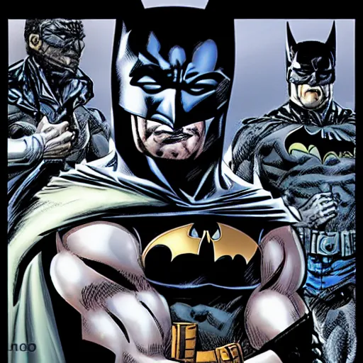 Prompt: murder scene, batman in the style of Jim Lee, Batman Hush